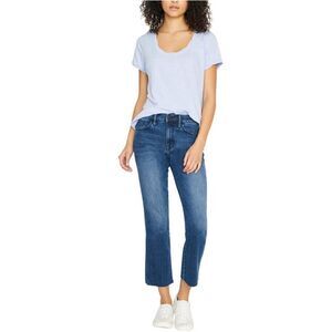 New Sanctuary Women Denim Blue Jeans Cropped Straight Medium Weight Casual US 26